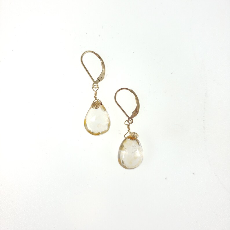 Wire Wrapped Citrine Earrings image 6