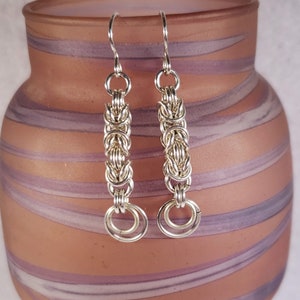 Byzantine Chain Maille Earrings image 1