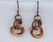 Antiqued Copper and Bronze Earrings