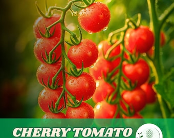 100 Cherry Tomato Seeds - Heirloom & Non-GMO - Sweet, Juicy Tomatoes for Fresh Garden Harvests