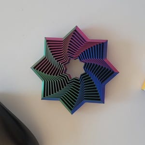 Fidget Star, jouet transformable pour soulager le stress, dégradé coloré, fidget géométrique, jouet de bureau sensoriel, cadeau amusant pour enfants et adultes