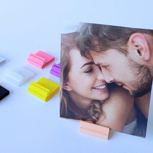Open lijst polaroidhouder - set van 3, fotolijst, minimalistische fotostandaard, moderne fotostandaard, kaarthouder, tafelnummerhouder