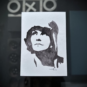 Greta Garbo - Handmade card/painting - Fancy Birthday Card - Happy Birthday Card - Greeting Card - Luxury - Unique