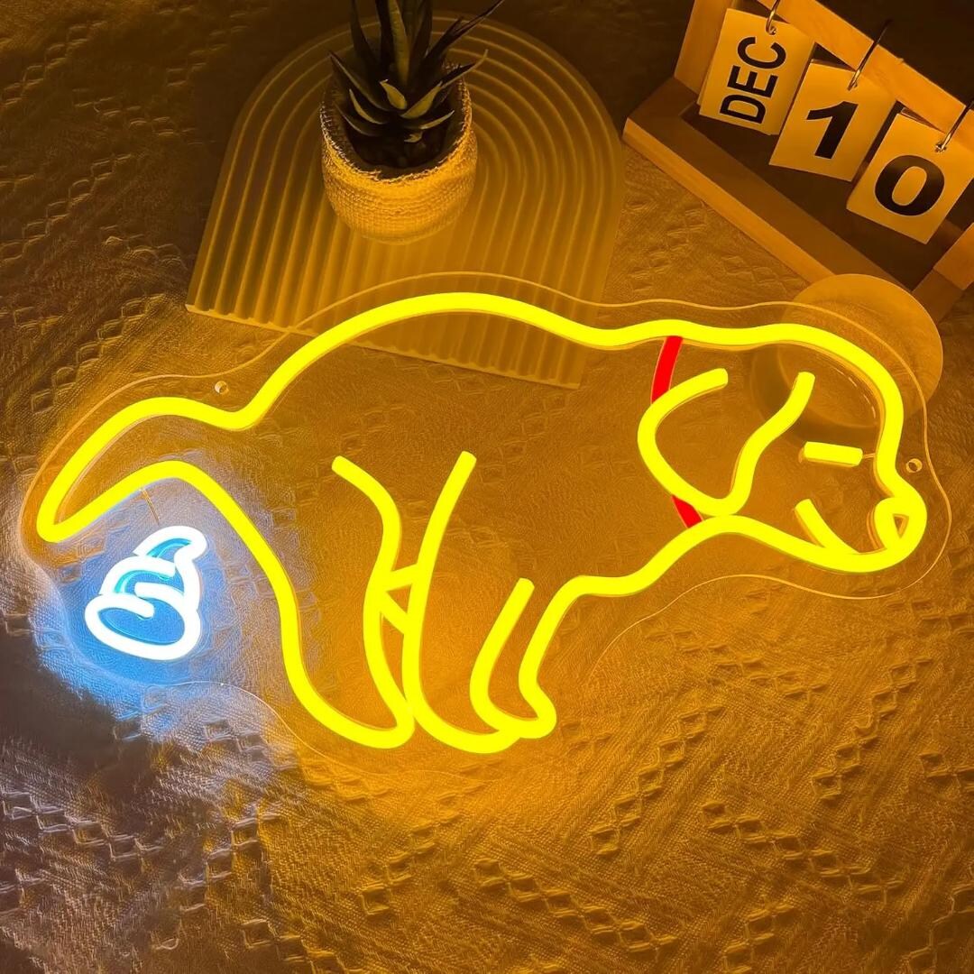 Neon Custom Sign| Dog Neon Sign| Dog Neon Logo| Animals Pet Neon Sign ...
