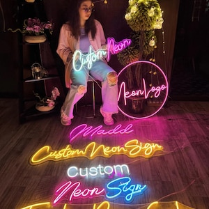 Neon Custom Sign| Neon Sign| Name Neon Sign| Family Name Neon Sign| Neon Light Sign| Bedroom Wall Sign| Custom LED sign| Personalized gifts