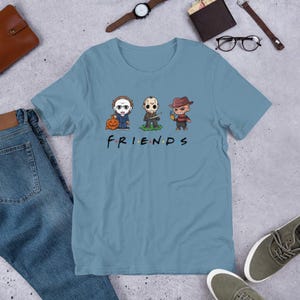 Halloween Hoodie, Horror Characters Friends Sweatshirt, Halloween Horror Characters Sweatshirt, Friends Halloween Shirt