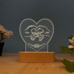 Personalized Night Light Gift for Father&#39;s Day, Custom LED Light for Home Decor, First Time Dad , Family gift, Custom Night Light for Dad