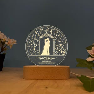 Sternenkarte für Nachtlichter - Sternbild Karte - Hochzeit - Sternenkarte - Hochzeit - Sternenkarte - Jubiläumsgeschenk - Himmlisch - Verlobungsschild