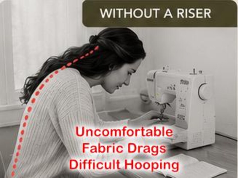 Wood Sewing Machine Riser Easier Embroidery | Easier Hooping | Clear Pine Wood Embroidery Machine ...