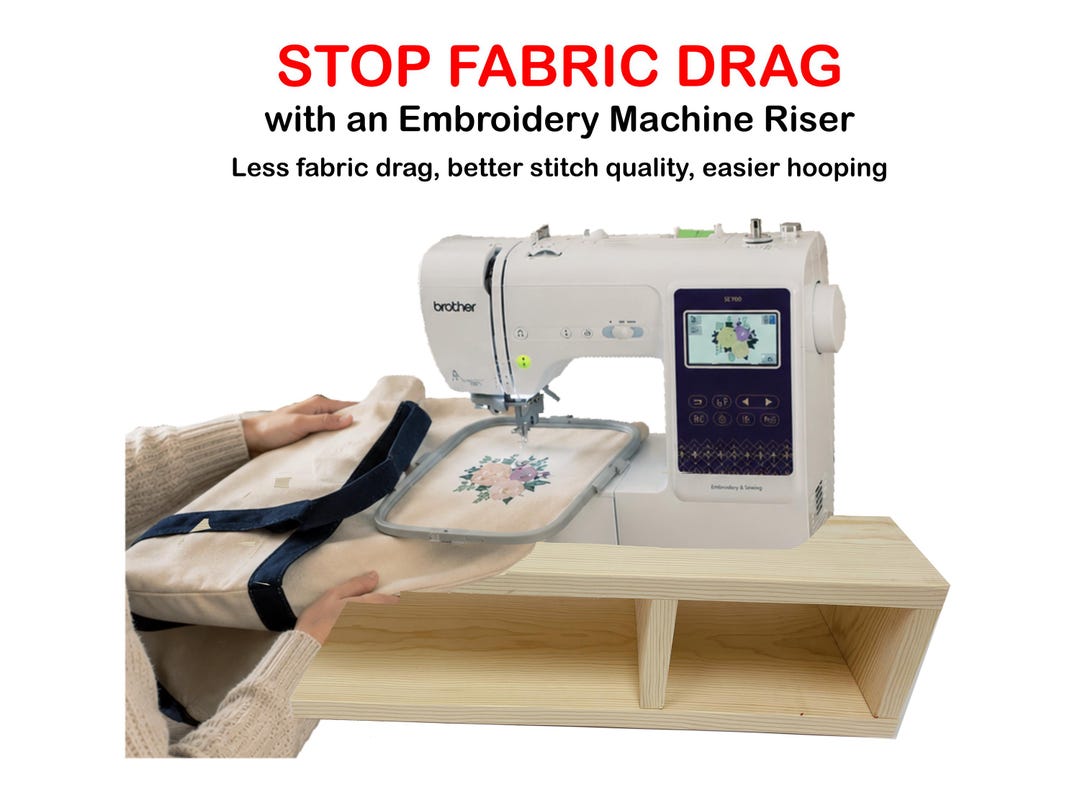 Wood Sewing Machine Riser Easier Embroidery | Easier Hooping | Clear Pine Wood Embroidery Machine ...