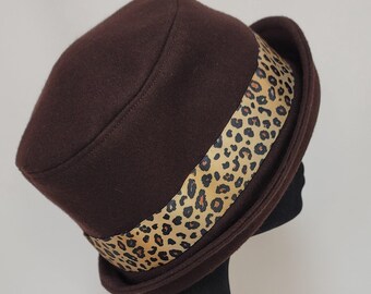 Vintage Hats - Chocolate Brown Wool Bucket Hat, Super  display picture 3