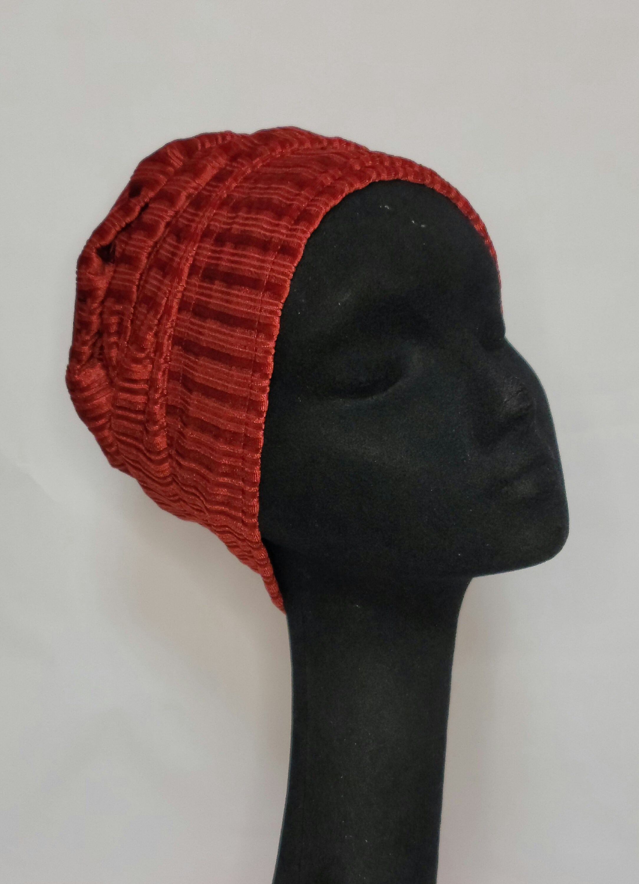 Women\'s Rust Stretch Velvet Lined Slouchy Beanie Hat, Soft Scully Hat Women main image 2