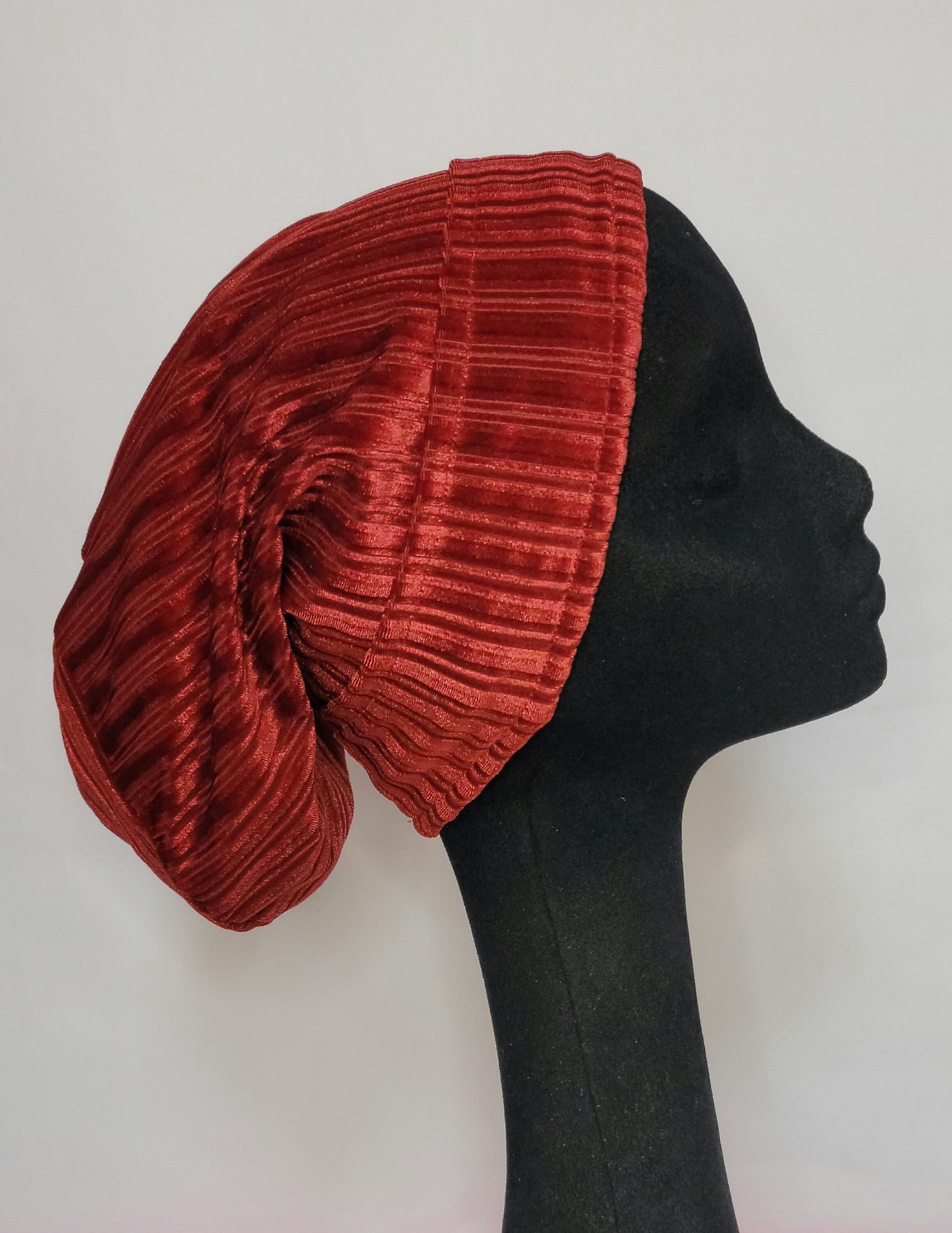Women\'s Rust Stretch Velvet Lined Slouchy Beanie Hat, Soft Scully Hat Women main image 4