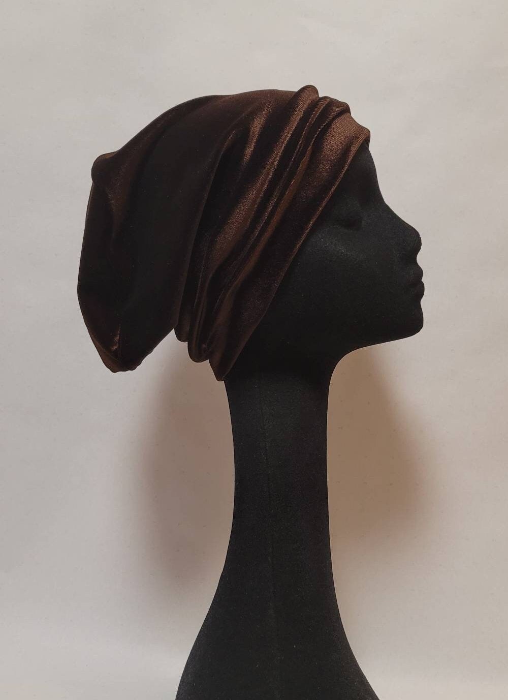 Women\'s Rust Stretch Velvet Lined Slouchy Beanie Hat, Soft Scully Hat Women main image 2