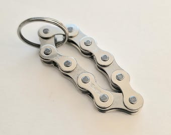 Brelok Fidget z łańcucha rowerowego z recyklingu: ręcznie robiony, ekologiczny środek na stres na Boże Narodzenie