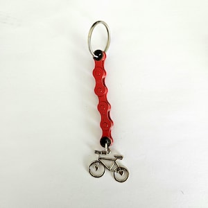 Cute Bicycle Keychain Handmade Bicycle Chain Key Ring, MTB Gift, Unique Keyring for Bike Lock or Shed Key, Cycling Accessories