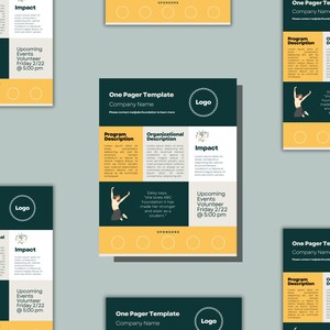 One Pager non-profitorganisatie | Bewerkbare infographic | Overzichtspagina non-profitorganisatie | Canvassjabloon