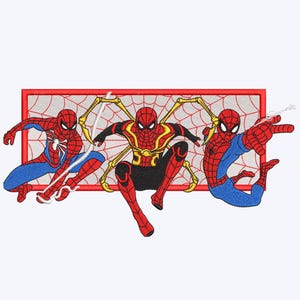 Superhero embroidery pattern file: spider hero design file for all machines - Pick Your Hoop Size