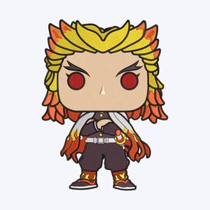 High-Quality Anime Embroidery File, All Sizes Included, Instant Digital Download