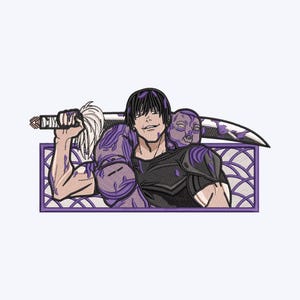 Professional Anime Embroidery Design, Digitized for Flawless Stitching & Gifts, PES, DST - Pick Your Hoop Size