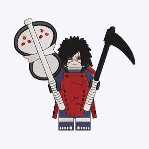 Premium Anime Warrior Embroidery Design, Compatible with All Embroidery Machines, Available in 5 sizes, Digital Download