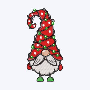 Weihnachtswichtel Stickdatei Design - Erhältlich in Allen Rahmengrößen.