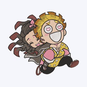 Premium Anime-Inspired Embroidery Design file, Compatible with All Embroidery Machines - Pick Your Hoop Size