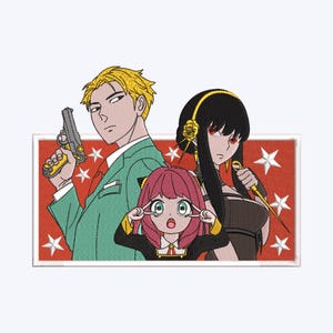 High-Quality Anime Embroidery Design for Machine Stitching: Pick Your Hoop Size