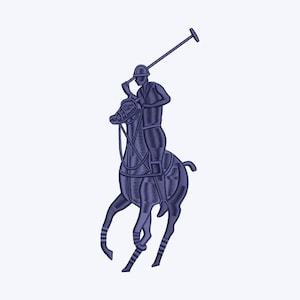 Horse Rider Logo Machine Embroidery File, Instant Download in 5 hoop sizes