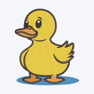 Puddle Duck Embroidery Design File, Perfect for Kids' Projects - Available in All Hoop Sizes.