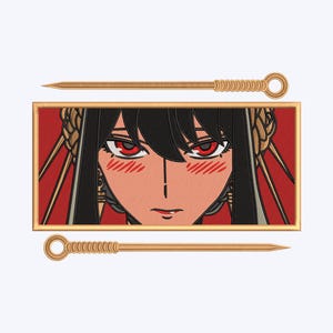 Professionally Digitized Anime Embroidery Art for All Machines—Pick Your Hoop Size