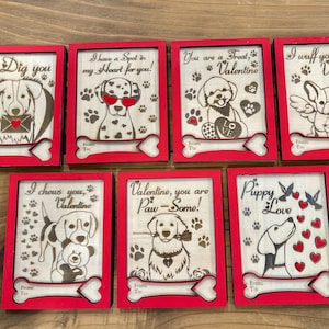 Houten Valentijn voor hondenliefhebbers – Gepersonaliseerd cadeau voor eigenaren van gezelschapsdieren, hondenontwerp op maat, aanpasbaar, milieuvriendelijk