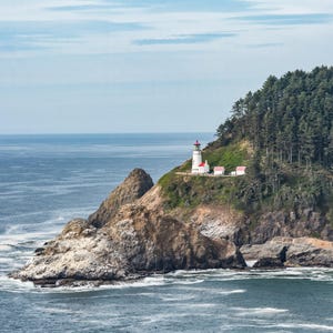 A color photography of Heceta Head Lighthouse, Florence, Oregon