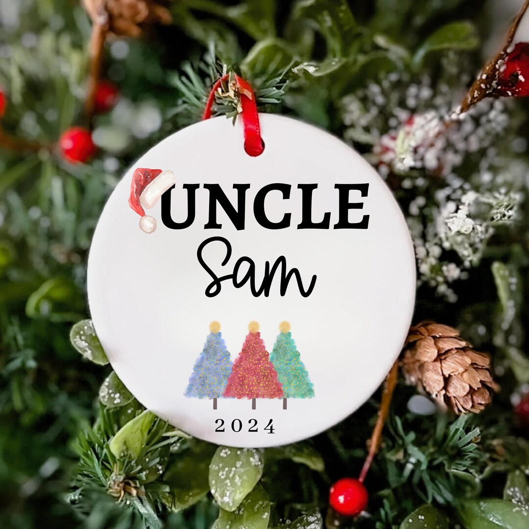 Custom Uncle Photo Ornament | Personalized Christmas Keepsake | Family ...