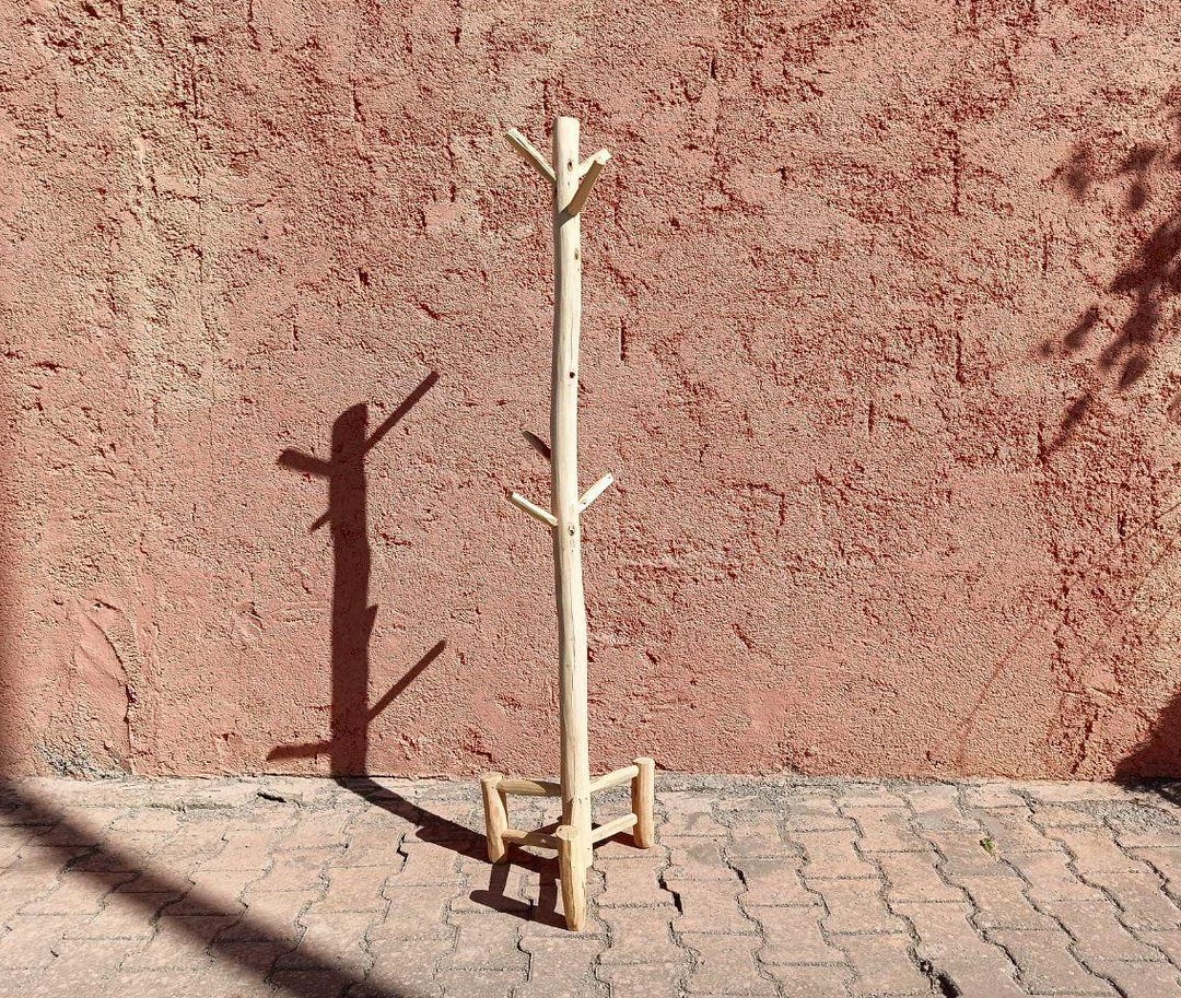 Handmade Scandinavian Lemon Tree Wood Coat Rack – 63.8