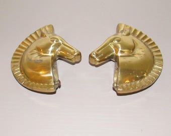 Art Deco Horse Head Antique Brass Hardware