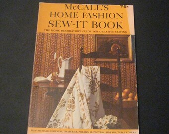 McCalls Home Fashion Sew-It Book Home Decorating Guide for Creative Sewing 1965