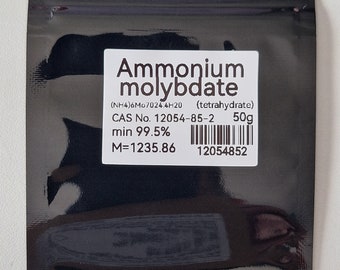 50g Ammonium Molybdate tetrahydrate, 99.5%+, CAS 12054-85-2