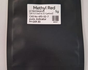 5g Methyl Red, pure Indicator, CAS 493-52-7, pH 4.2 to pH 6.2