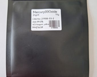 10 g kwik(II)oxide (kwik(II)oxide), 99,0%, CAS 21908-53-2