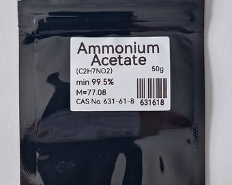 50g Ammonium Acetate, 99.5%+, CAS 631-61-8