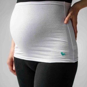 Maternity belly band - Organic White haramaki pregnancy band S - L