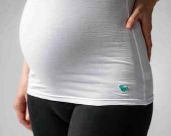 Maternity belly band - Organic White haramaki pregnancy band S - L