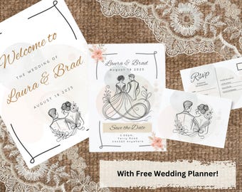 Customizable Wedding Invitation Template – RSVP Card (Digital Download)
