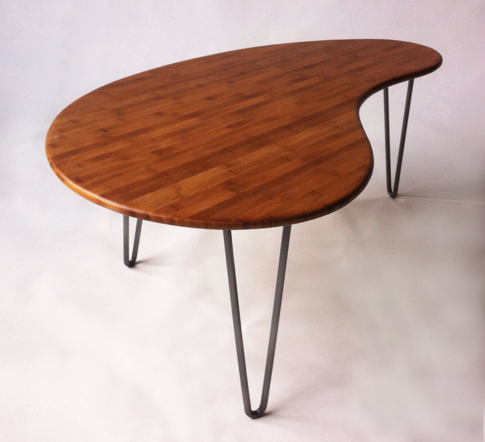 Mid Century Modern Coffee Table Kidney Bean Shaped Atomic Etsy