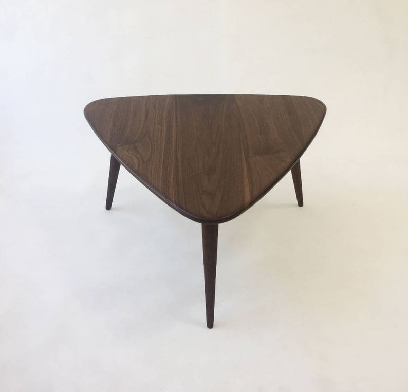 Nesting Kidney Bean Guitar Pick Coffee Tables Mid-Century Modern Atomic Era Design In Solid Walnut with Solid Walnut Tapered Legs image 4