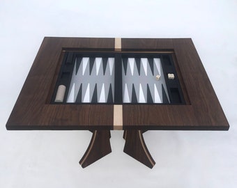 Walnut and Maple Backgammon Table