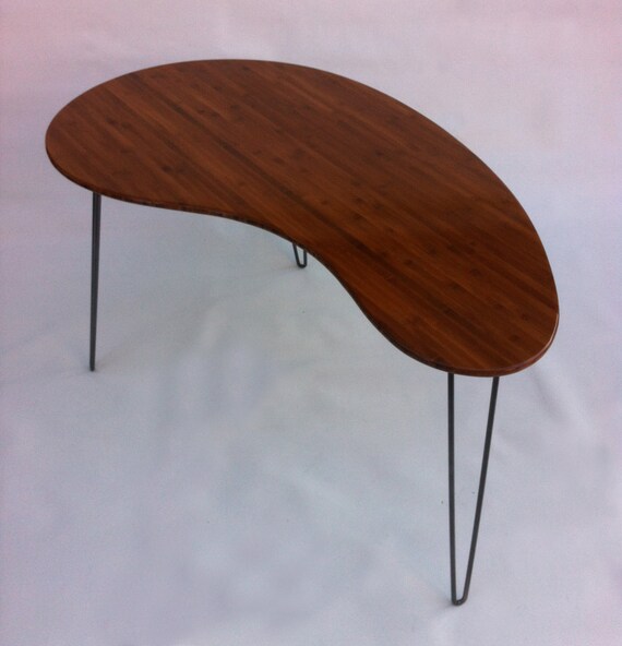 Mid Century Modern Desk Kidney Bean Shaped Atomic Era Etsy