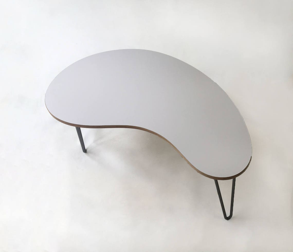 Kidney Bean Shaped Mid Century Modern Coffee or Cocktail Table Etsy