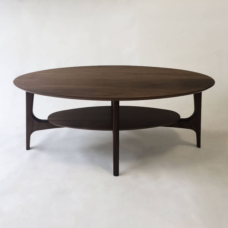 Danish modern round coffee table